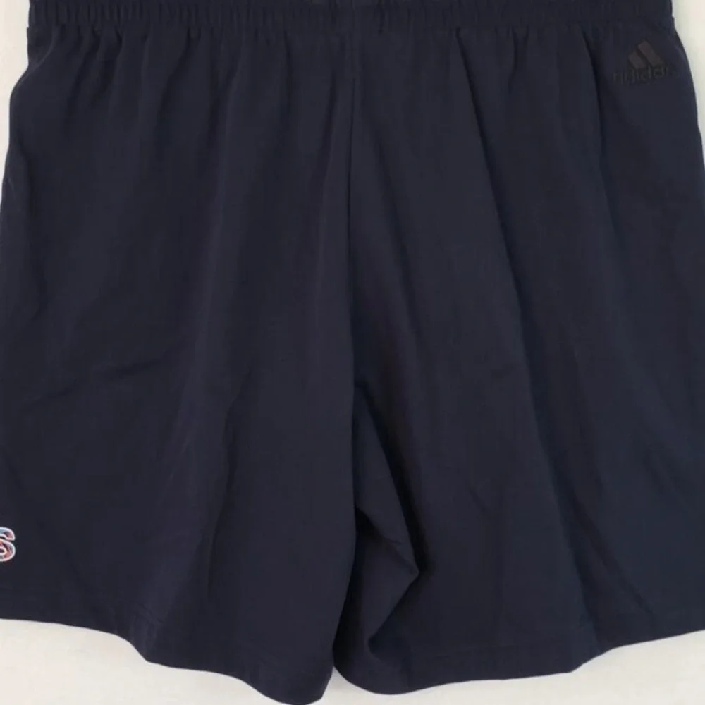 Adidas Essentials Shorts Men's Navy Blue Americana Knit Shorts Pockets